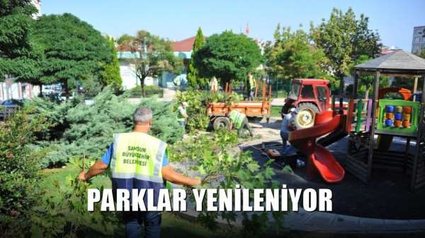 Parklar yenileniyor 