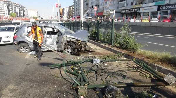 Diyarbakır'da trafik kazası: 1 yaralı 