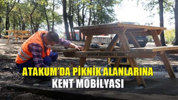 Atakum'da piknik alanlarına kent mobilyası 