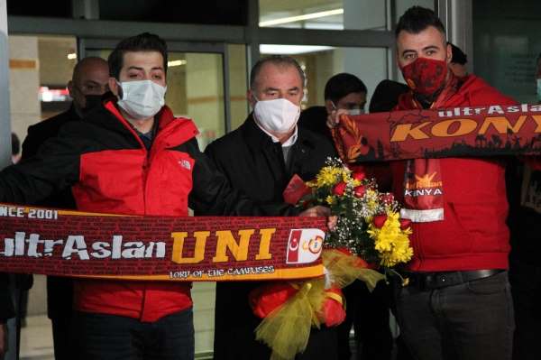 Galatasaray kafilesi Konya'ya geldi 