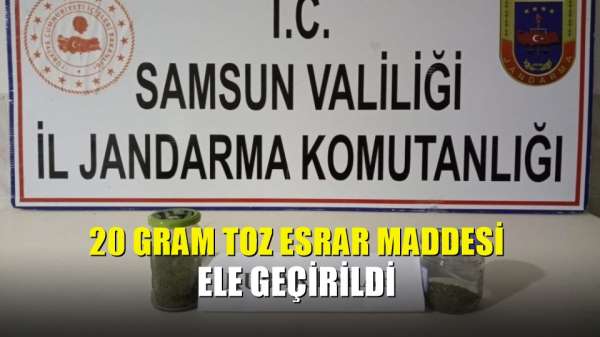 20 gram toz esrar maddesi ele geçirildi 