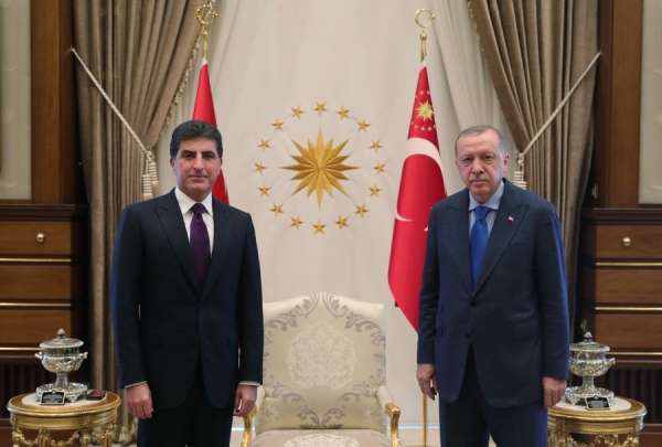 Cumhurbaşkanı Erdoğan IKBY Başkanı Barzani'yi kabul etti 