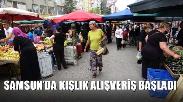 Samsun'da kışlık alışveriş başladı 