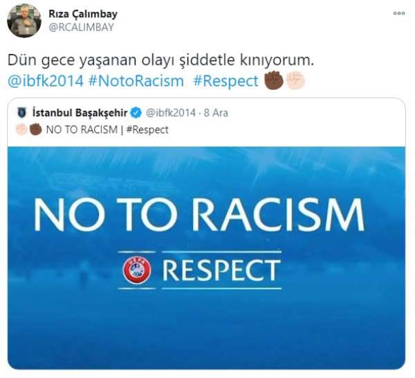Rıza Çalımbay'dan Başakşehir'e destek 