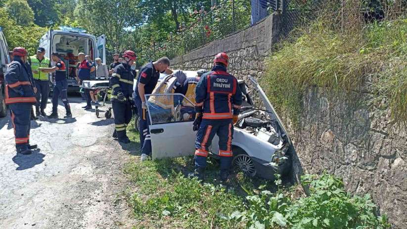 Ordu'da trafik kazası: 1 ölü, 1 yaralı