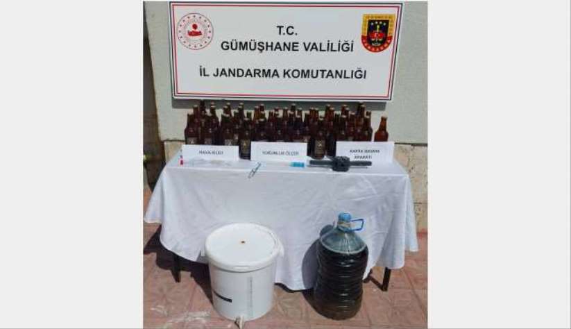 Gümüşhane'de kaçak içki operasyonu
