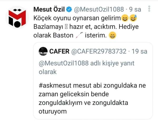 Mesut Özil'den memleketi Zonguldak ile ilgili cevaplar