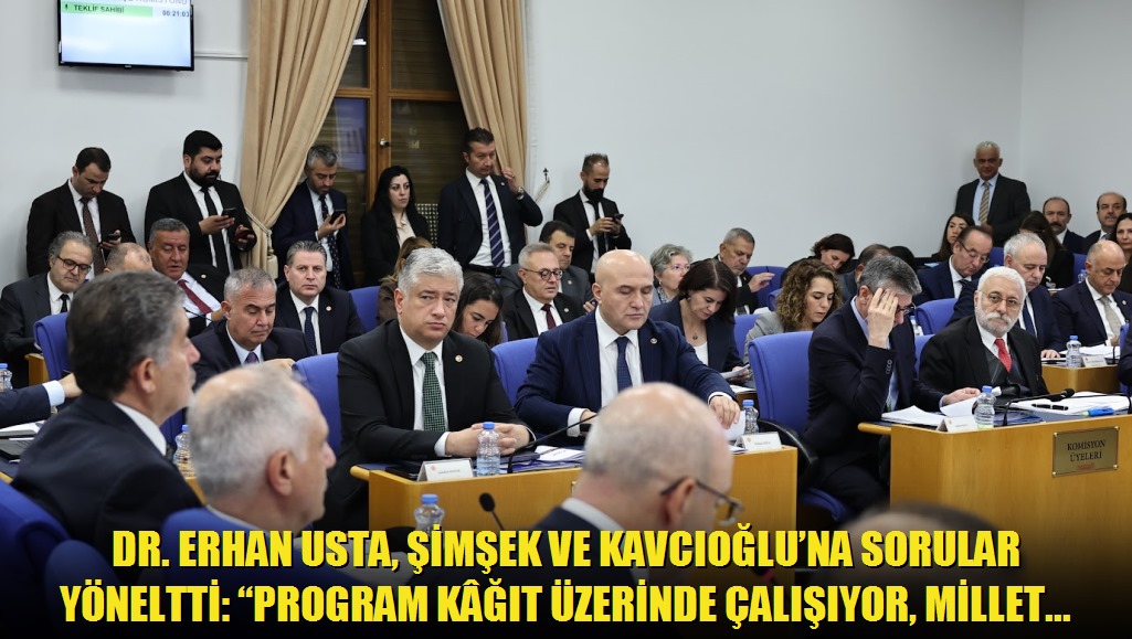 Dr Erhan Usta, Şimşek ve Kavcıoğluna Sorular Yöneltti: Program kğıt üzerinde çalışıyor, millet için işlemiyor