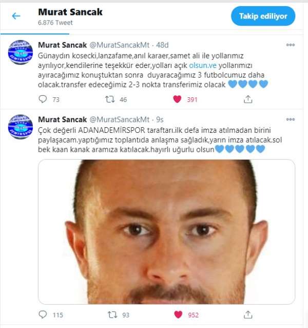 Adana Demirspor'da 4 futbolcuyla yollar ayrıldı