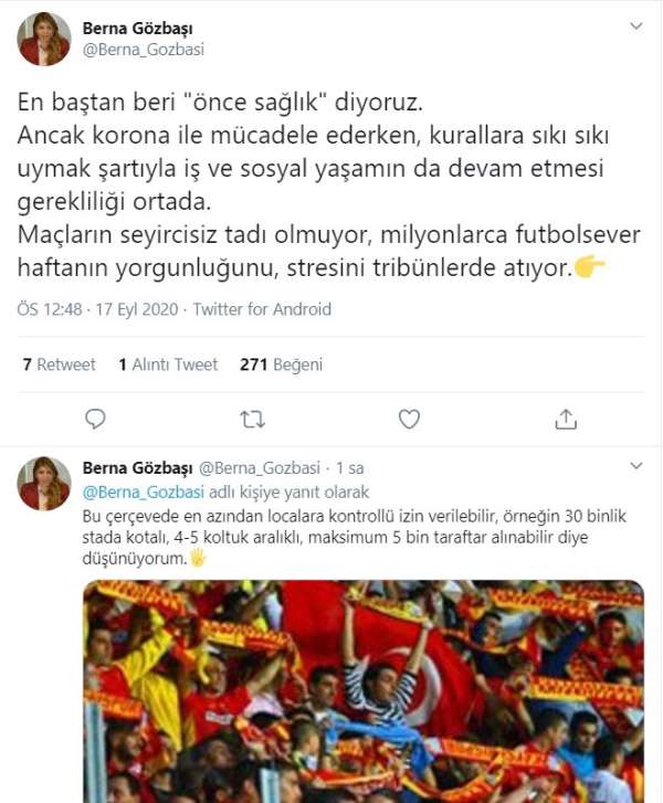 Berna Gözbaşı: 'Localara kontrollü izin verilebilir' 