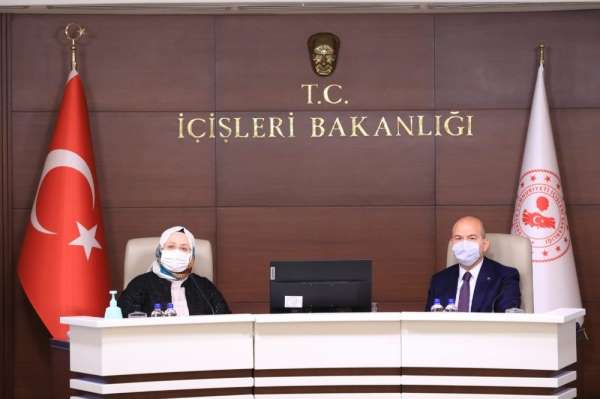 Bakanlar Selçuk ve Soylu'dan kadına yönelik şiddetle mücadele toplantısı 