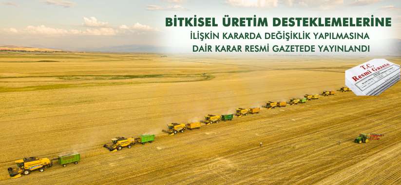 2025-2027 Yıllarında Yapılacak Bitkisel Üretime Yönelik Desteklemeler ile Diğer Bazı Tarımsal Desteklemelere İlişkin Kararda Değişiklik Yapılmasına D