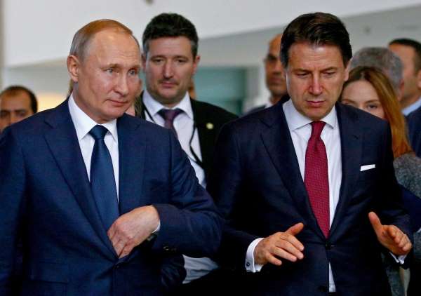 Putin ve Conte, Libya ile Belarus'u görüştü