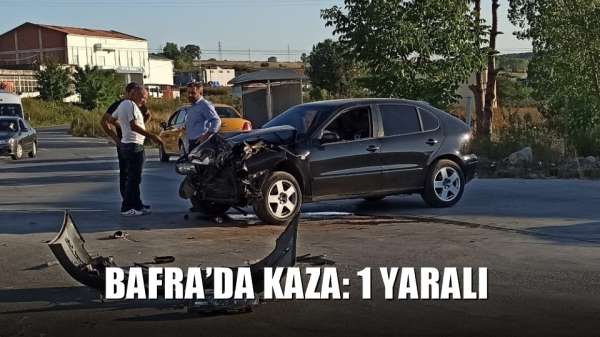 Bafra'da kaza: 1 yaralı