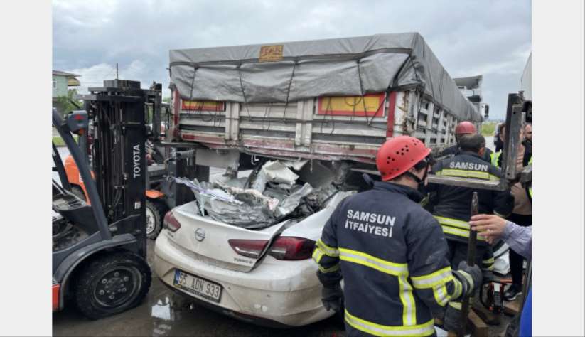 Samsun'da dehşete düşüren kaza: Baba öldü, kızı ağır yaralandı