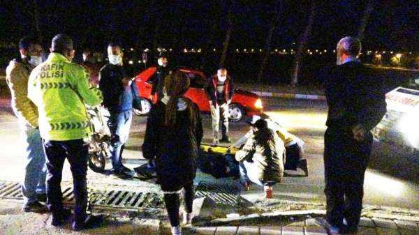 Burhaniye'de meydana gelen kazada motosiklet sürücüsü yaralandı