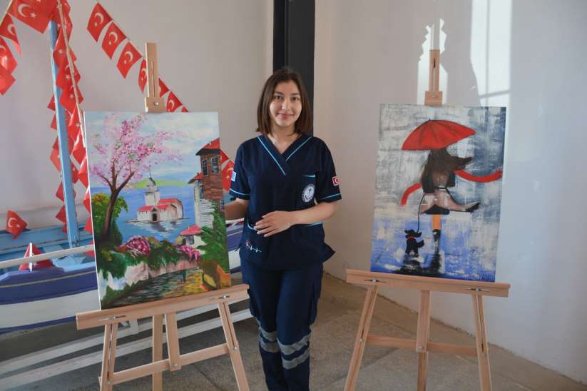 Erbakan Mesleki ve Teknik Anadolu Lisesi'nden yıl sonu resim sergisi